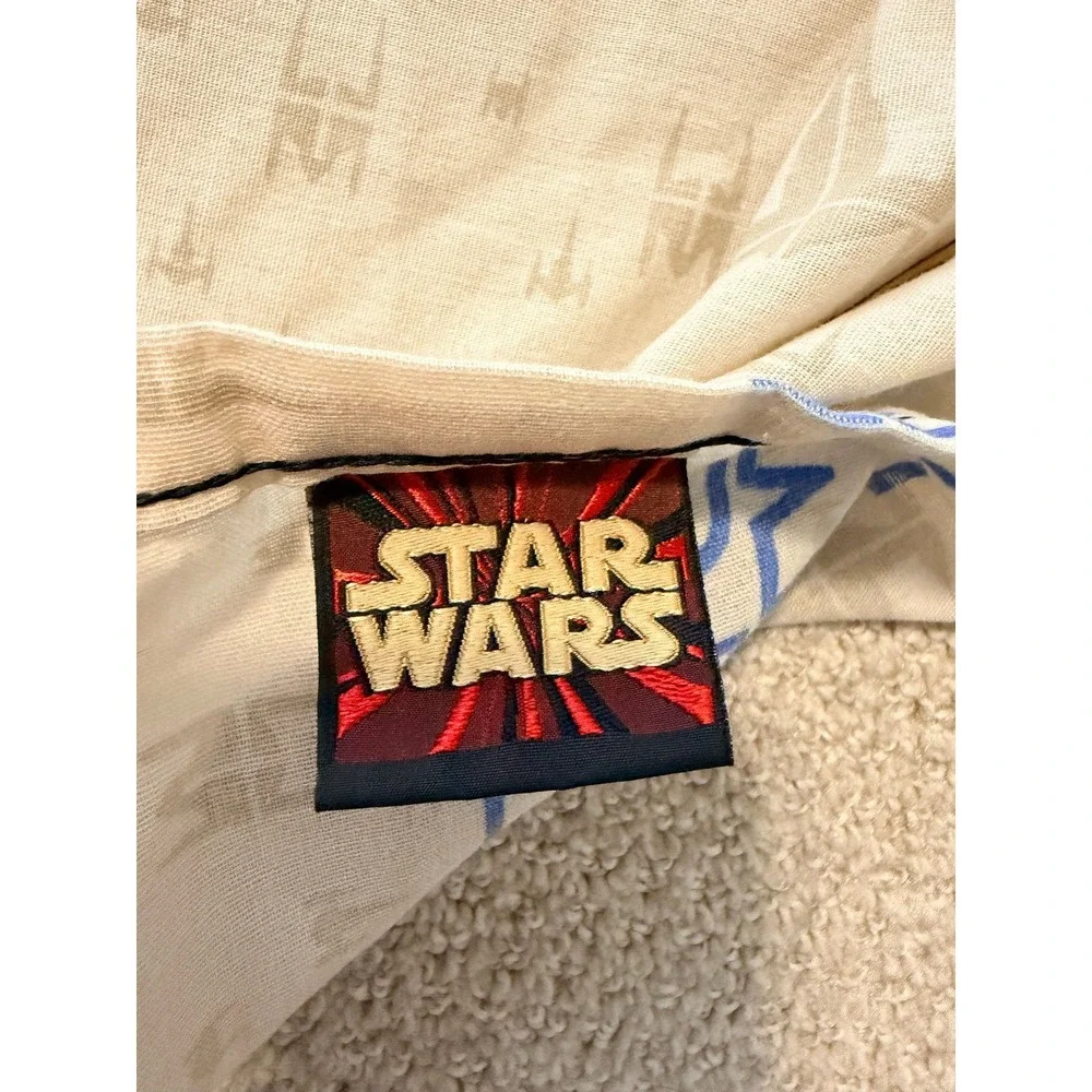 Star Wars Queen Bedding Sheet Set Naboo Bravo‎ Squadron Spaceships Vintage